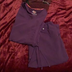 Dark purple Dickies scrub set
